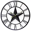 27 inch Oversized Antique Vintage Star Roman Numerals Metal Wall Clock