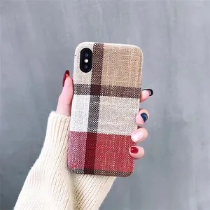 Plaid Grid Fabric Phone Case iPhone MAX