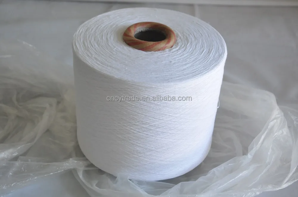 
factory producing regenerated cotton polyester bleach white 12/1 sock yarn 