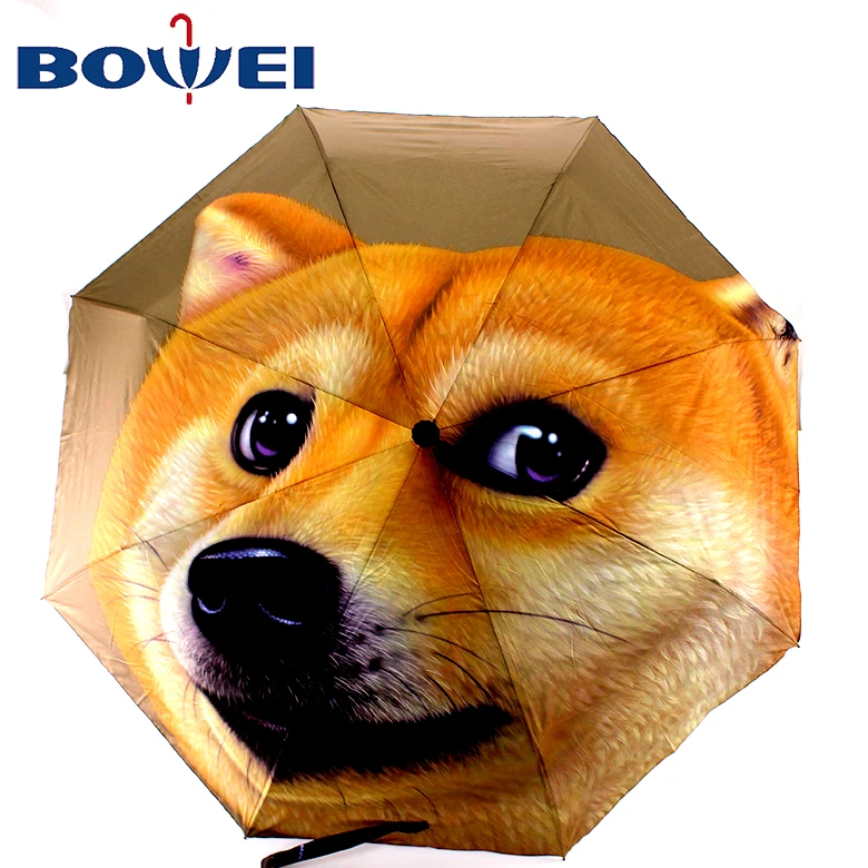 Harga Outdoor Tahan Angin Shiba Inu Anjing Lucu Cetak Auto Payung