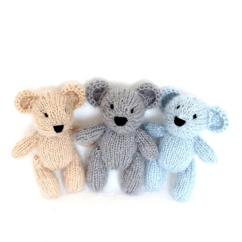 

Baby Boy Photography props Amigurumi Toys Knitted Teddy Bear Cute Newborn Doll Crochet Baby Animal Bear Toy Infant Photo Prop