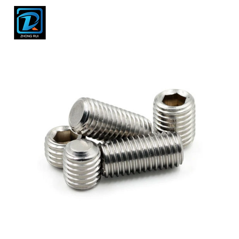 
Stainless Steel 304 Flat Point Hex Socket Set Screw 