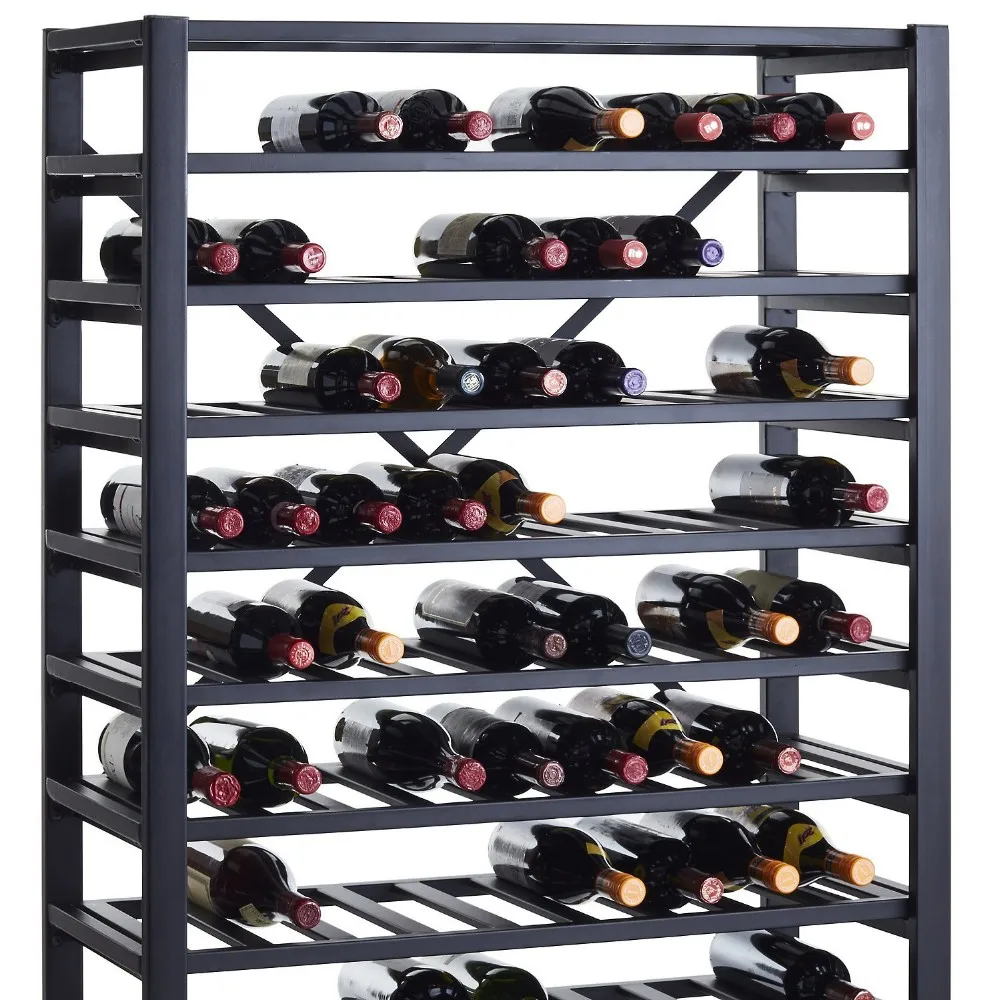 Wine Enthusiast Free Standing Wine Rack Metal,black Steel - Holds 126 