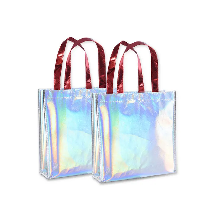 

Factory Price High Quality holographic film Laminated Laser non woven bag, Customized color