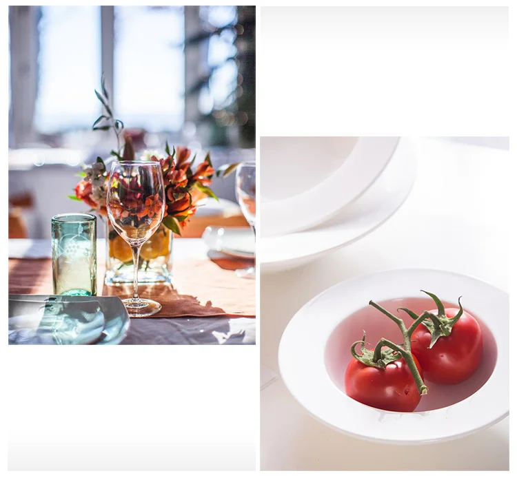 Hat Shaped Porcelain Round Deep Plate for Restaurant