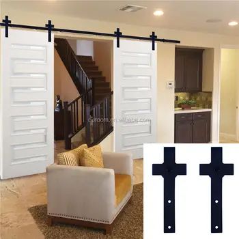 Barn Door Rollers Track Hanging Sliding Garage Hardware Rustic