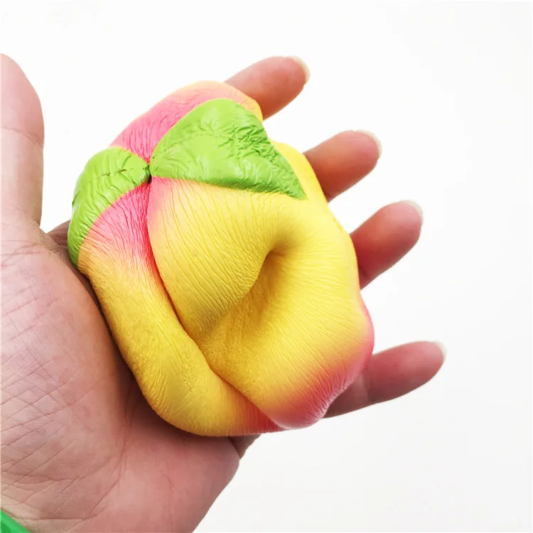 Wholesale Supplier High Quality Soft Slow Rising Mini Fruit Jumbo Juicy Peach Keychain Kids Squishy Toys With Good Smell