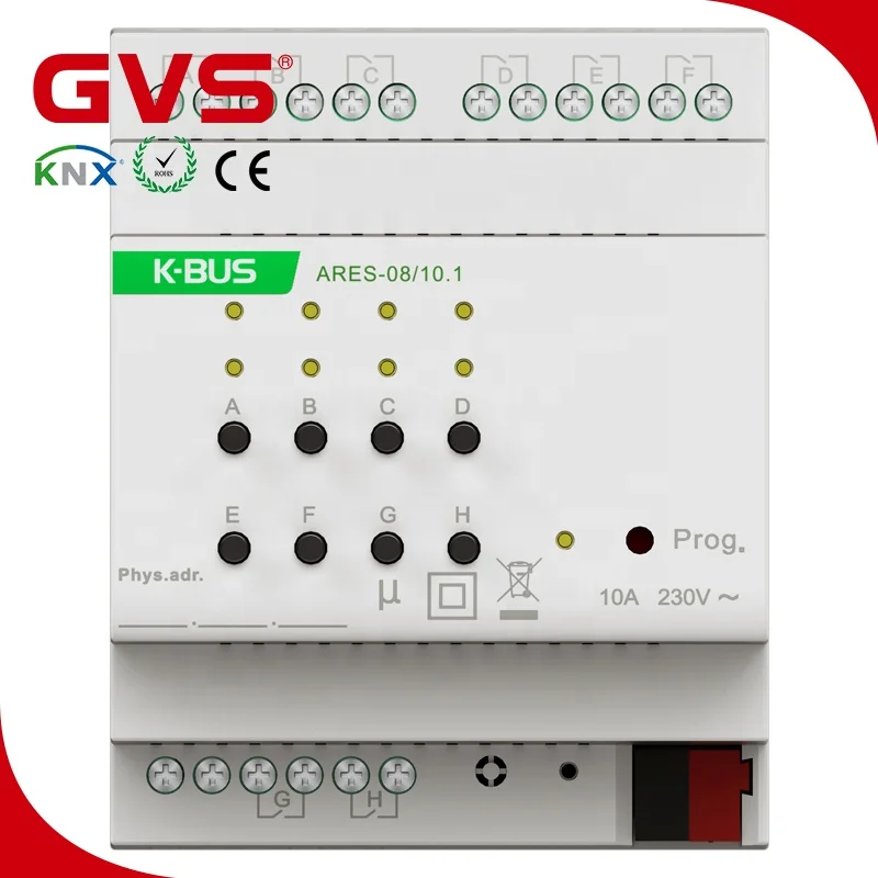 
Latest KNX/EIB GVS K bus Smart Home Automation shutter Actuator 12 folds KNX Switch Actuator 24 folds 10A in KNX smart Home 