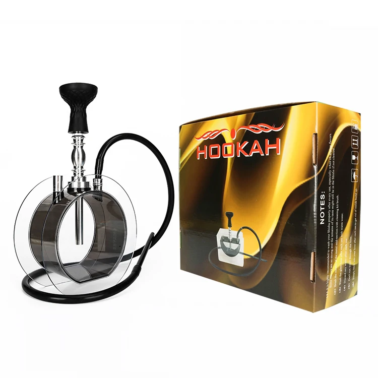 

shisha wholesale hookah best portable led light hookah shisha for sale hookah custom smoking shisha nargile hooka, Black