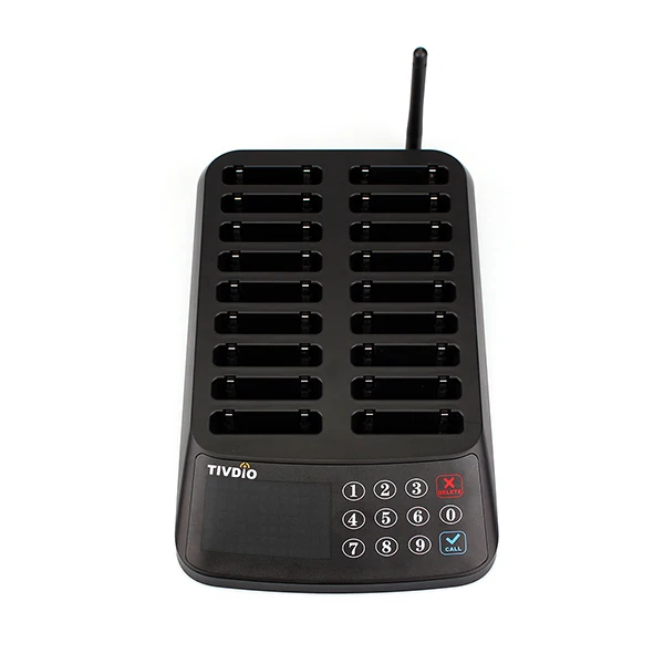 Wireless 99 Channel Guest Calling Paging Queuing System Pager for Restaurant Food Court TIVDIO T-115