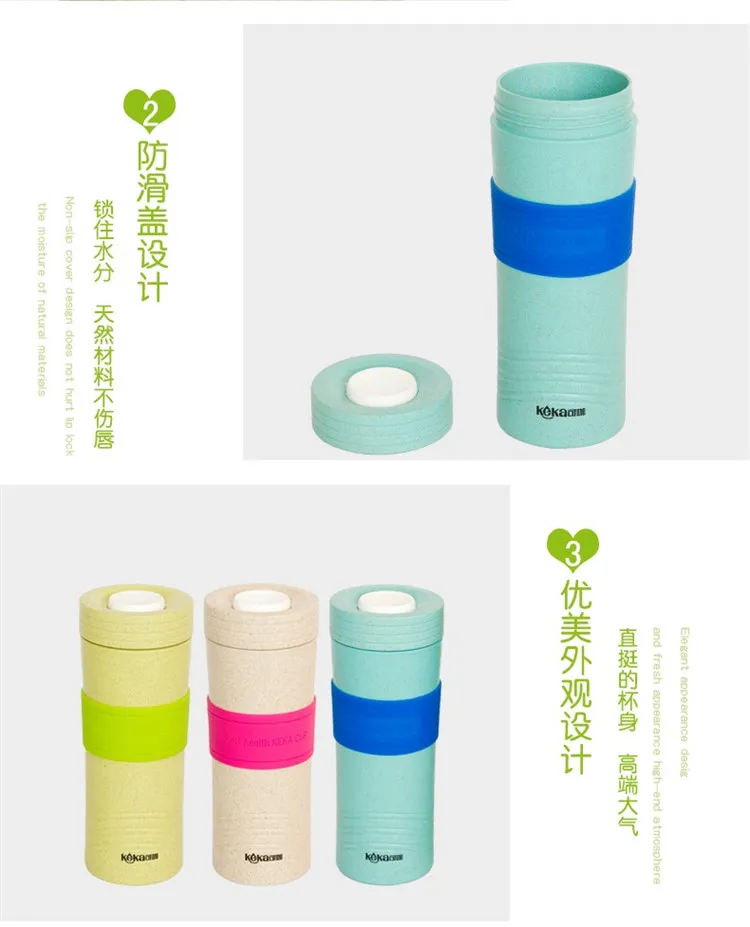 Wheat Straw Shaker Bottle