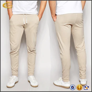 beige skinny joggers