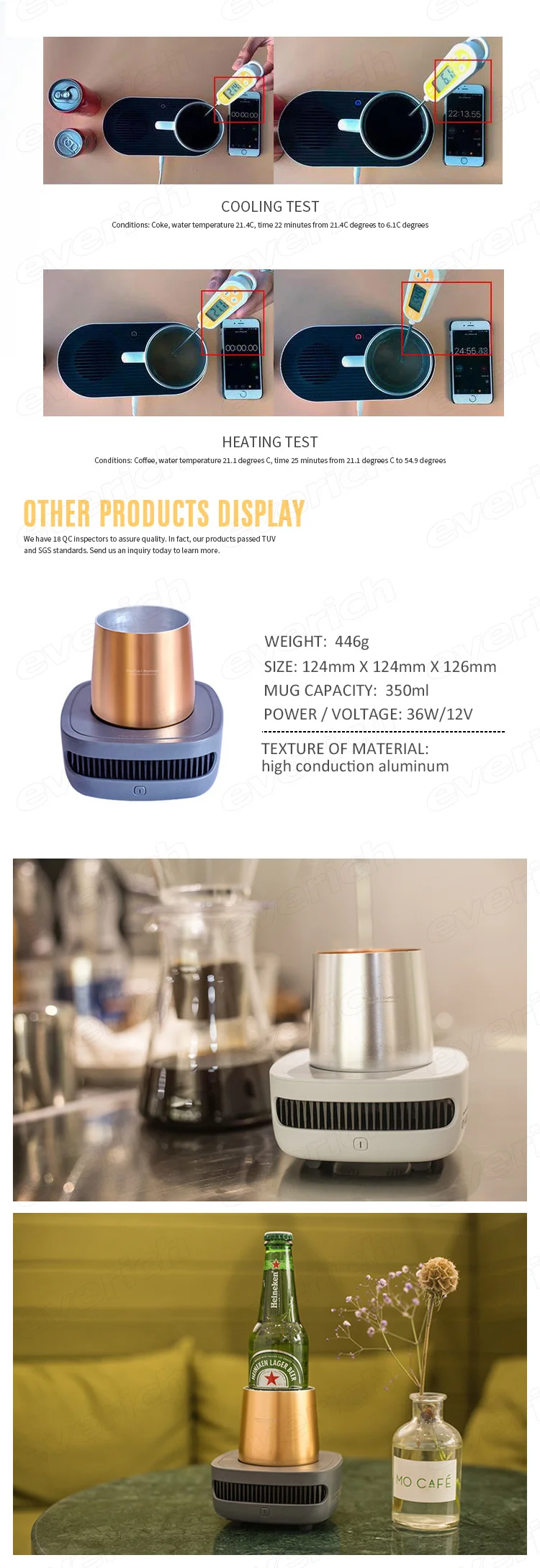 Everich Brand New Usb Electric Beer Cup Cooler Keep Cooler And Warmer