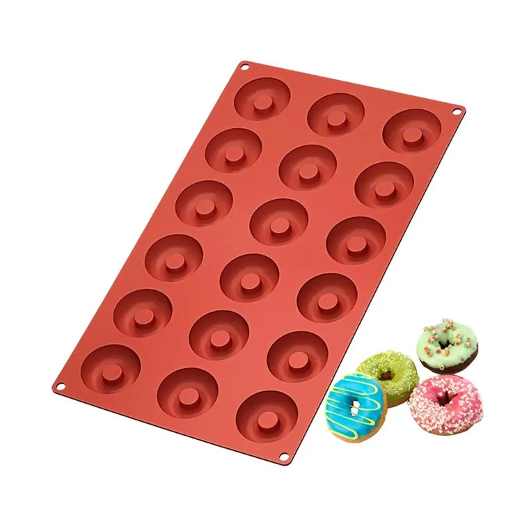 Non-Stick Silicone Donut Molds - 3D Hole Doughnut Pan For Bagel, Muffin, Chocolate, Pastry, And Donut Making:Home & Garden