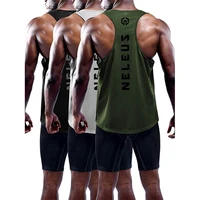

wholesale polyester wide shoulder fitness tank tops for men