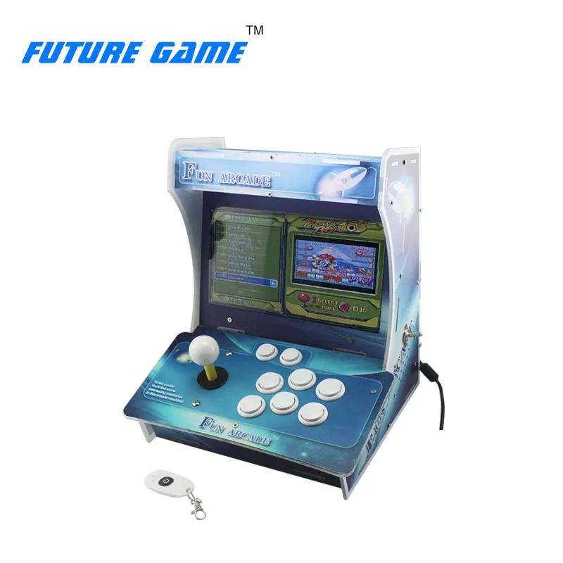 

New style 1 player mini cocktail arcade machine mini arcade games machines, White blue led