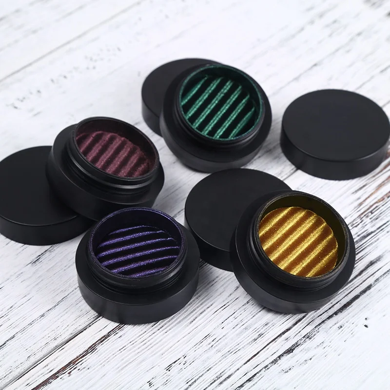 

2018 new cosmetic brand 3D waterproof high pigment pressed magnetic shimmer private label eyeshadow, Single