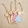 2019 New Easter Wooden Tag Hanging Pendant Party Hanging Ornament Hanging Decoration Wooden Easter Bunny Pendant