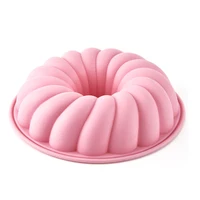 

Non stick food grade silicone donut cake mold spiral shaped small silicone molds for cake