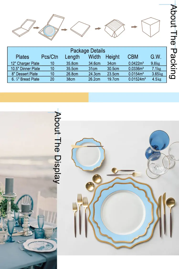 Custom Porcelain Dinner Plates Sets For4pcs Restaurant Ceramic Serving