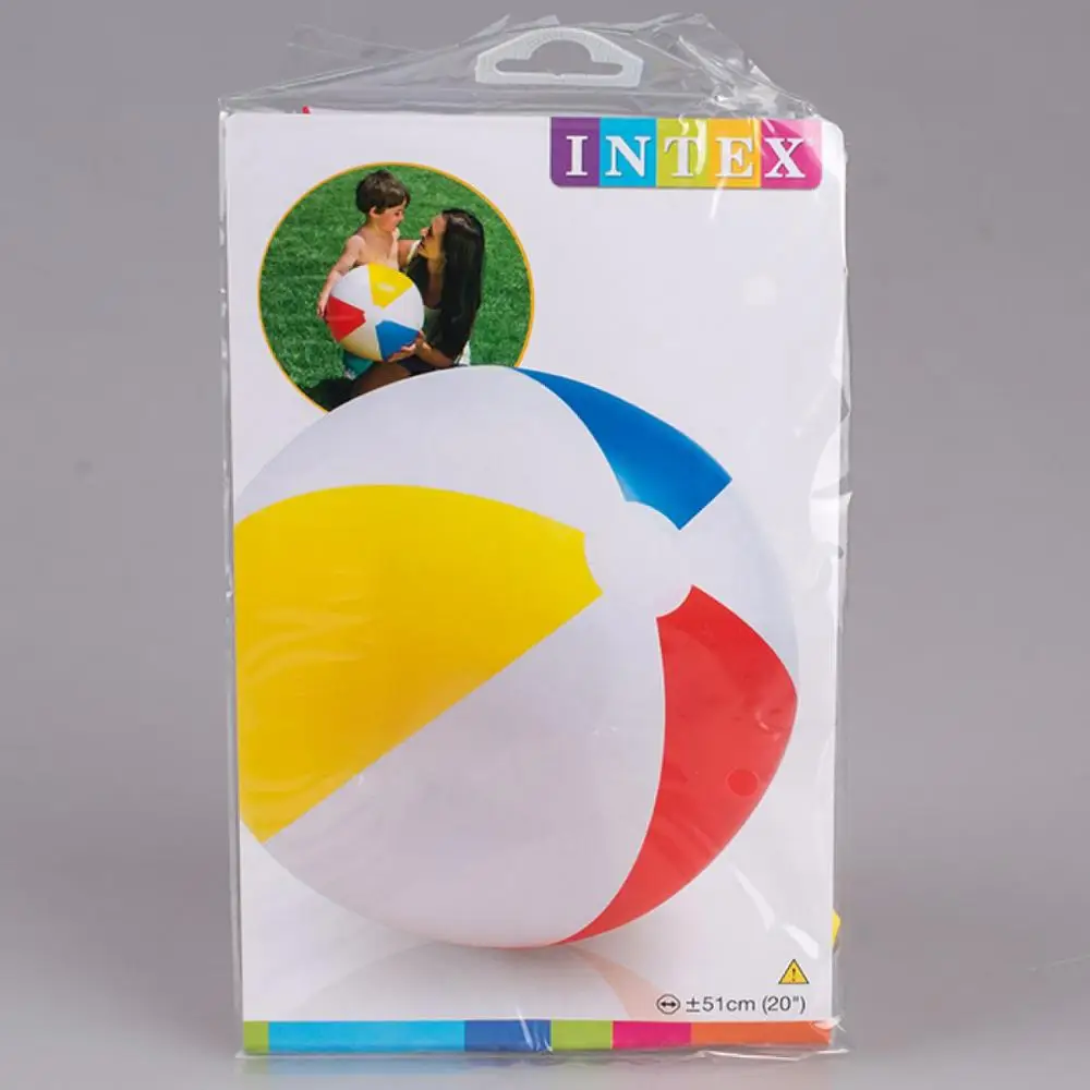 Vintage Intex The Wet Set 20" White Multicolor Glossy Panel Beach Ball 59020 H1 for sale online 