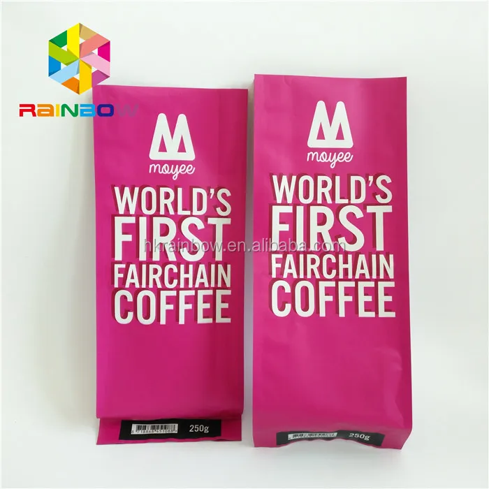 8oz 12oz Doy Pack Aluminum Foil Zip Lock Coffee Bag With Degassing