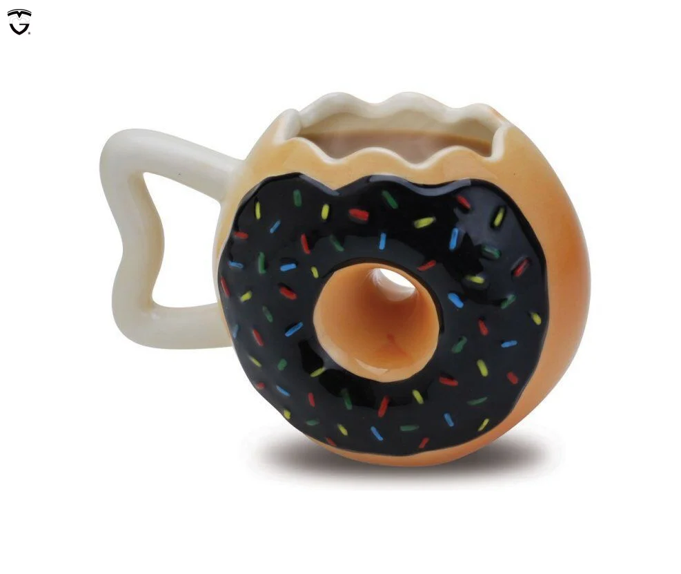 

Hot Donut Mugs Doughnut Bread Keller Biscuits Mark Art ceramic milk and cookie mug with Handel Milk Mug, Customized