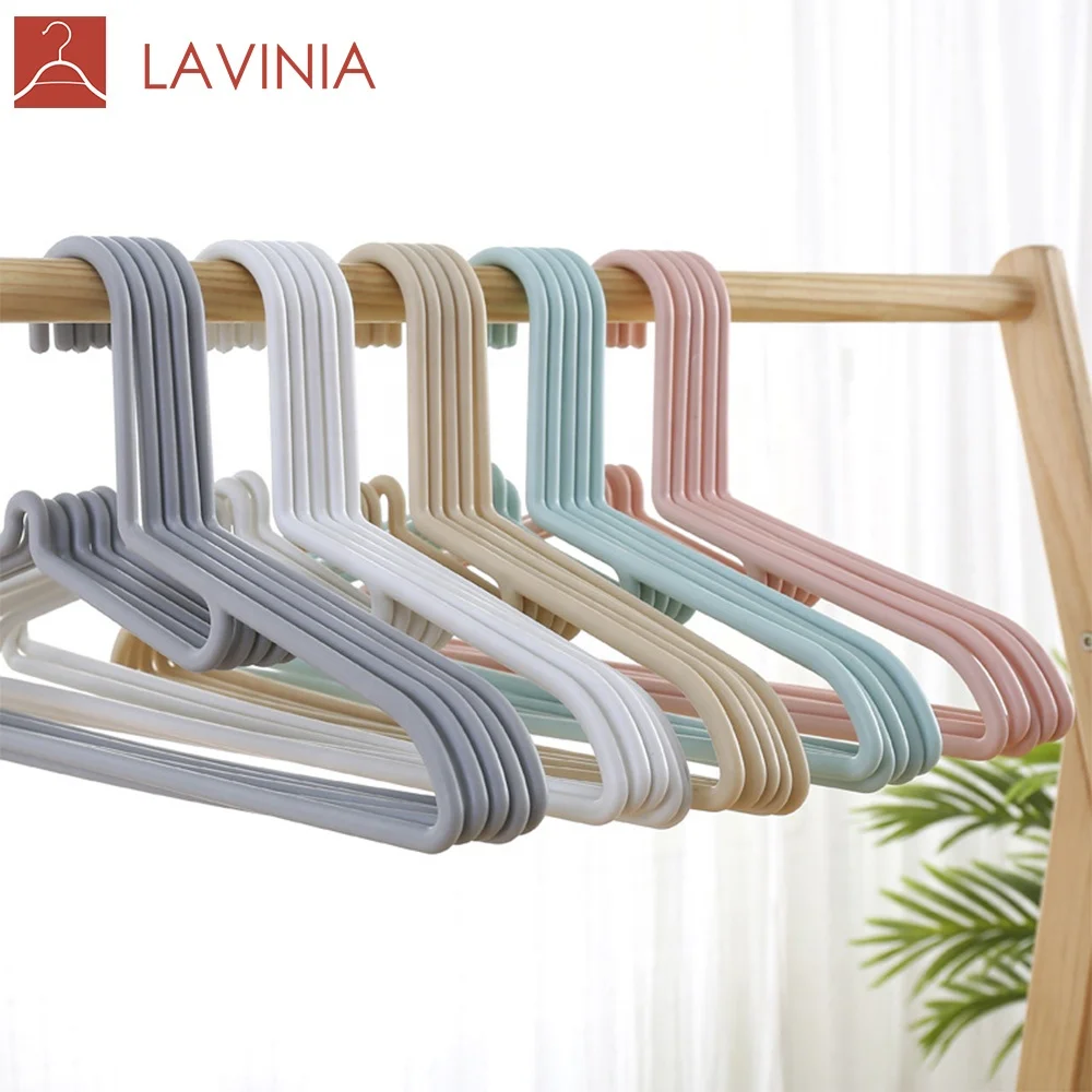 

LAVINIA Wholesale PP Cheap Plastic Hanger, Pink/green/grey