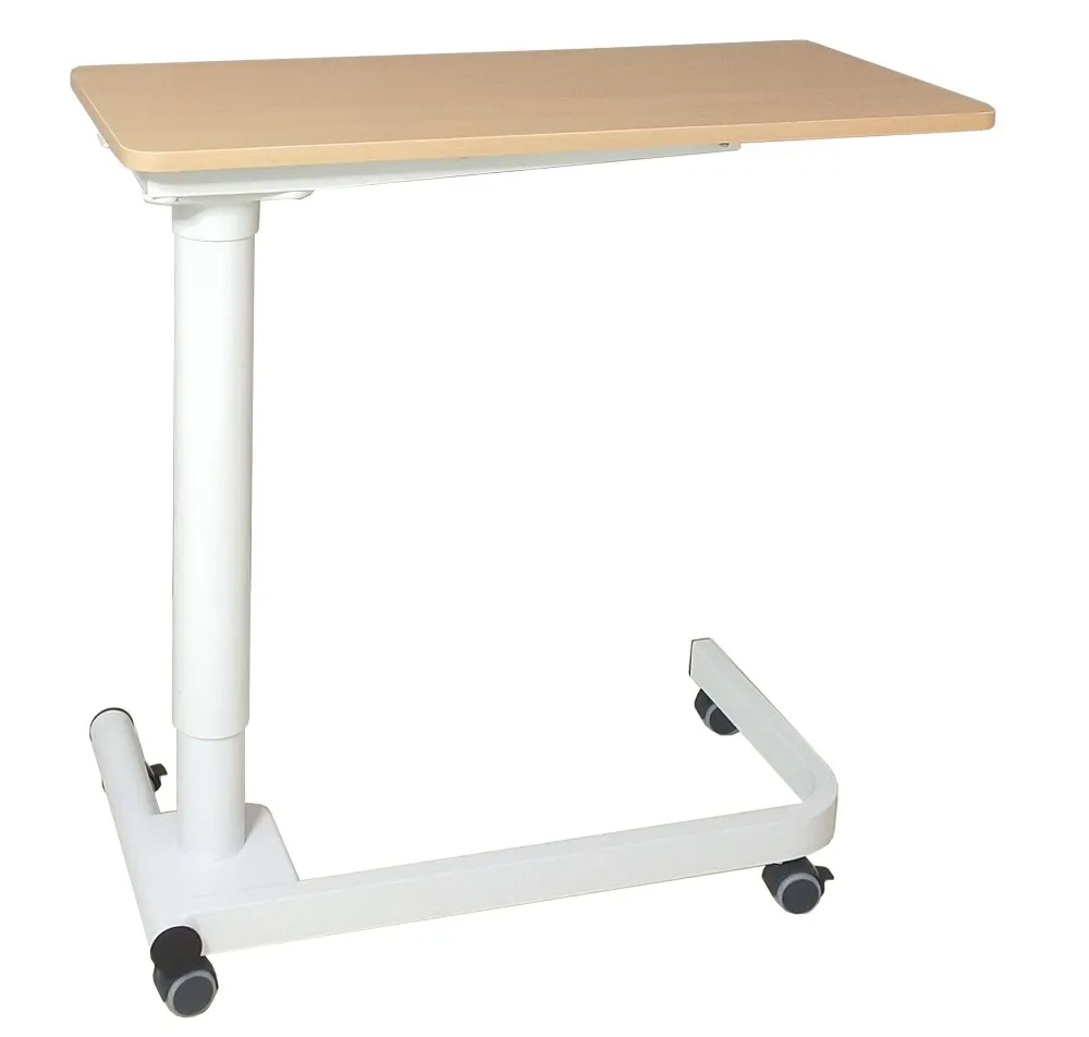Adjustable Medical Over Bed Table With Plastic Top Surface Buy