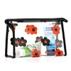 ISO9001 Audit Flower Pattern Fashion Lady PVC Makeup bag Cosmetic Bag with zipper Clear Cute Transparent PVC Makeup bag pouch