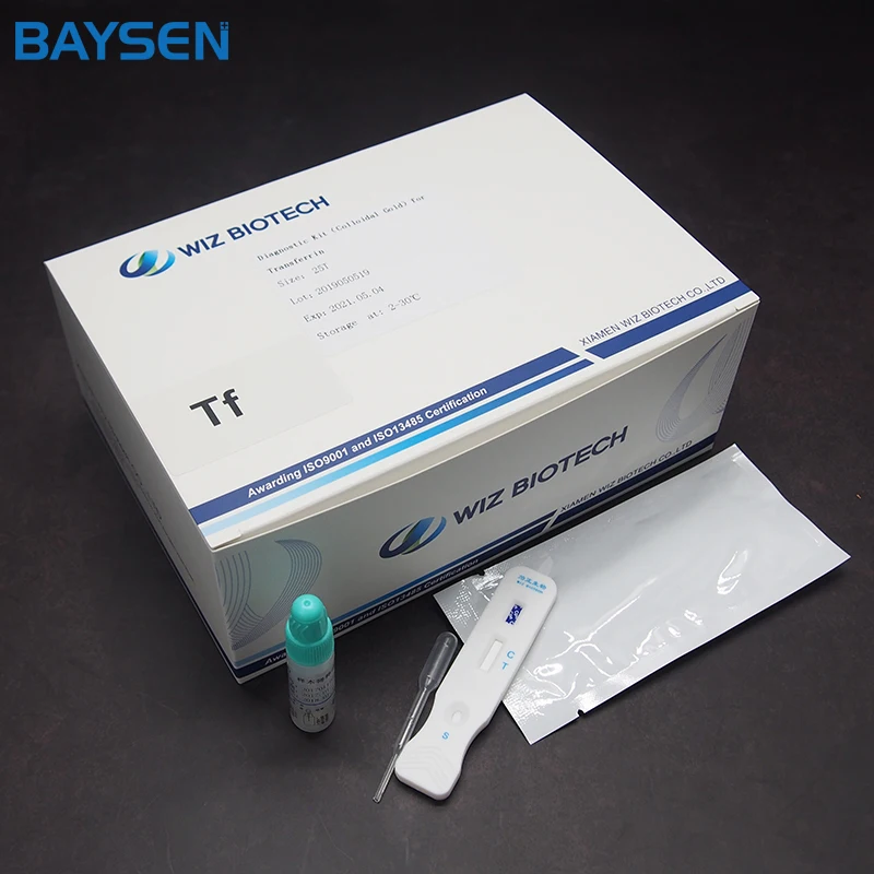 
One Step Tf Rapid Test Kit Transferrin Diagnostic Test Colloidal Gold 