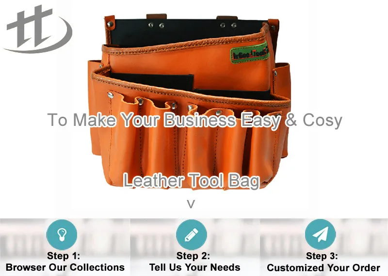 Custom Electrician Cow Leather Tool Belt Pouch Bag Buy Tool Belt Bag,Leather Tool Bag