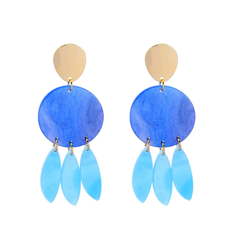 

ed01860c 2019 New Blue Statement Acrylic Earrings Tassel Retail Online, N/a