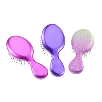 Small Plastic Paddle Thin Round Styler Brush Travel Hot Brush
