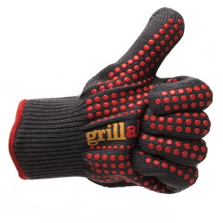 

Wholesale 932F Heat Resistance Protection BBQ Fire Resistant Gloves, Customized
