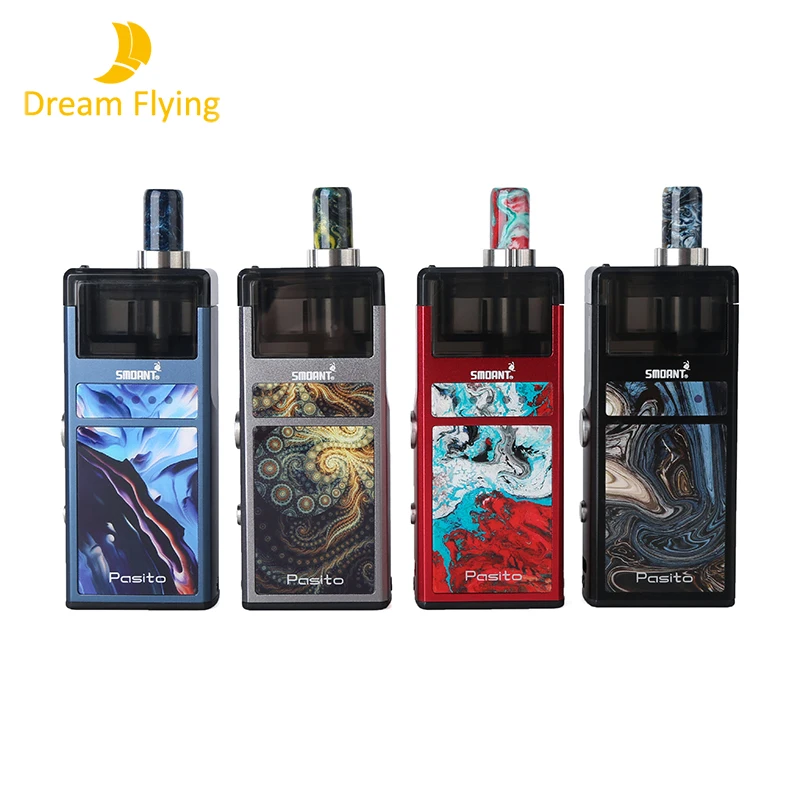 

Large battery 1100mAh and 3ml pod vape mod Smoant Pasito pod kit with definitely a wonderful daily vaping device, Bronze blue,red,gun metal,black