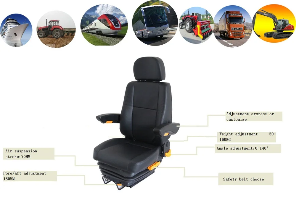 Air suspension reclining used bus guide seat for sale