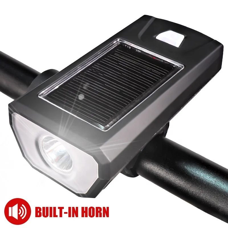 

OEM USB Rechargeable Solar Bike Light LED Bike Light Horn