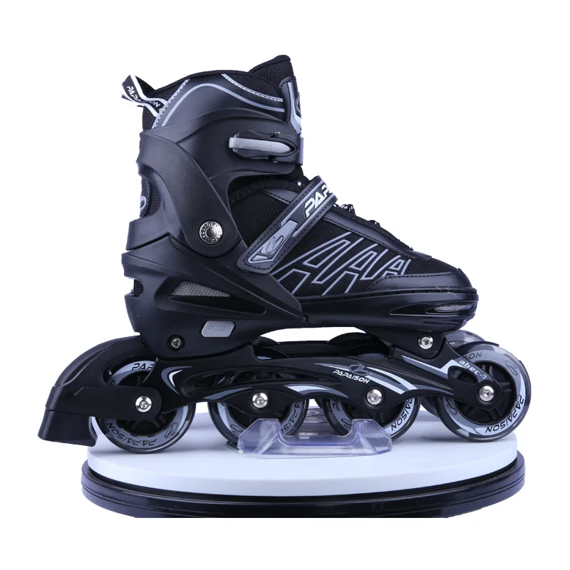 

PAPAISON Popular inline skate 4 wheels retractable 80mm patines de 4 ruedas profesionales, Blue, red, grey,pink