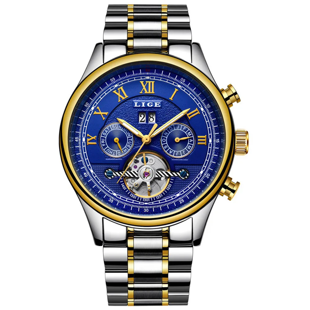 

LIGE 9830 Mens Automatic Wrist Watches, N/a