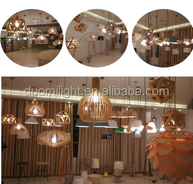 Traditional Wood Floor Stand Lamps Fabric Lampshade Cord Wooden