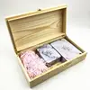 Custom Logo Natural Style Hinged Storage Tea Gift Pine Wooden box