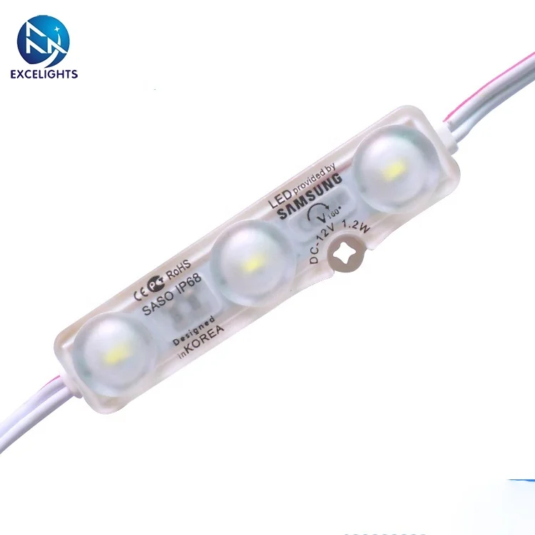 LED China Supplier 3 led module Epoxy 1.2W Waterproof 12V DC CE RoHS Approval SMD Korea Samsung LED Module 5730