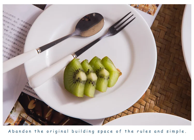 Guangzhou tableware dinner plate classic ceramic white restaurant plates dinnerware