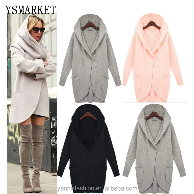 

S-4XL fashion women coat famale overcoat female medium-long spring autumn winter slim blend woolen outerwear