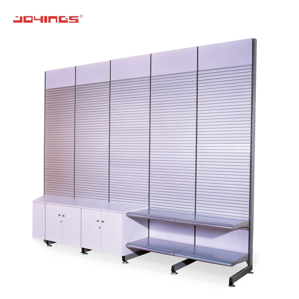 Aluminum Slatwall Display Panel Double sided Silver Anodized exhibition