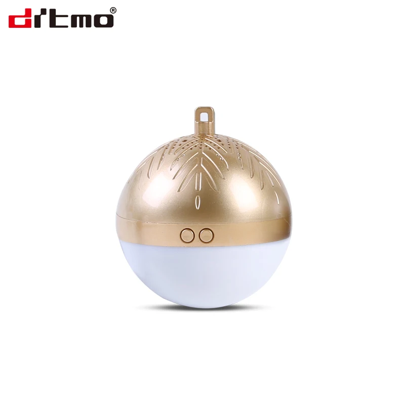 

New product TWS LED christmas ball bluetooth wireless speaker with led light, Gold;green;red;silver