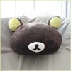 Europe standard embroidery detail plush teddy brown bear pillow