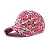 high quality flower full printed girl's sport cap baseball cap