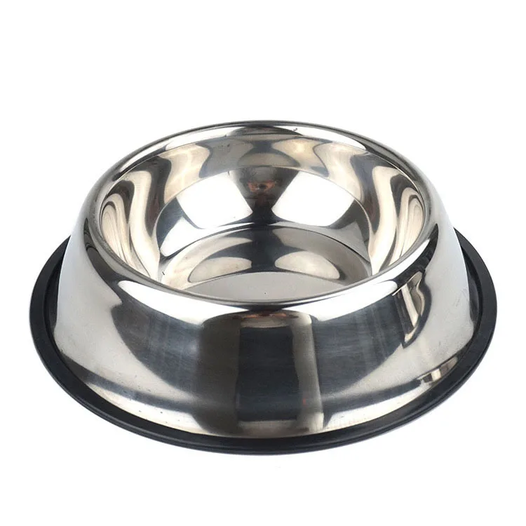 

Hot Sale Non Slip Stainless Steel Pet Dog Bowl, Silver